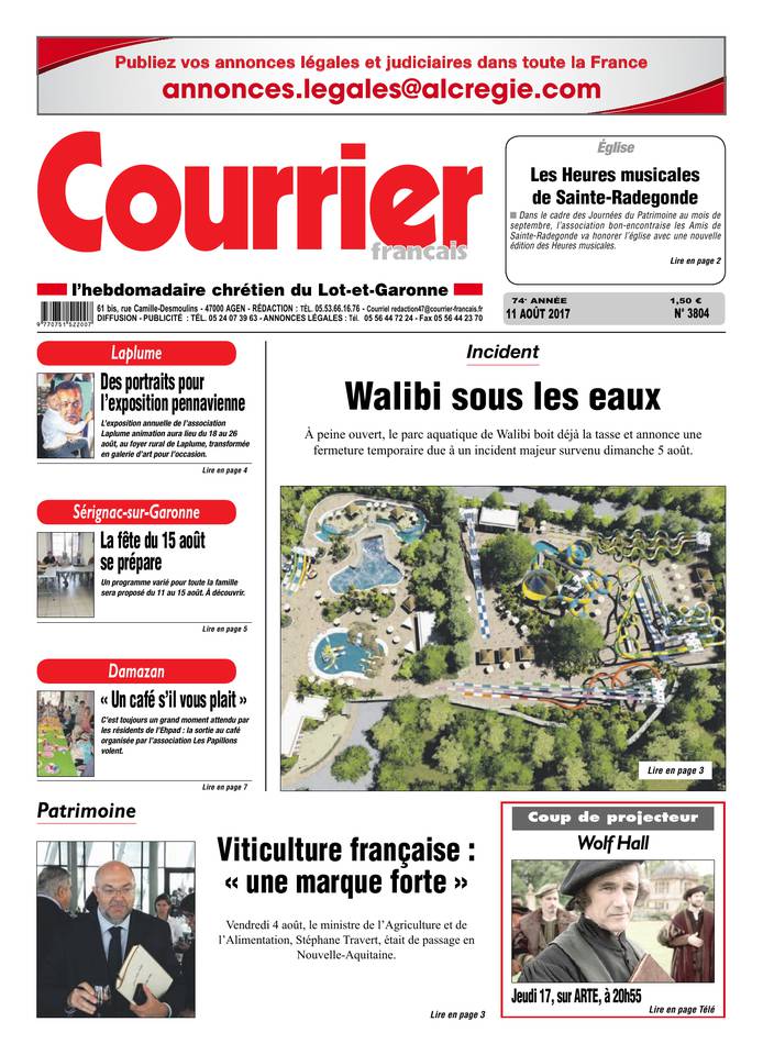 Courrier Français 11 août 2017 Courrier Français du 11 août 2017 à télécharger sur iPad