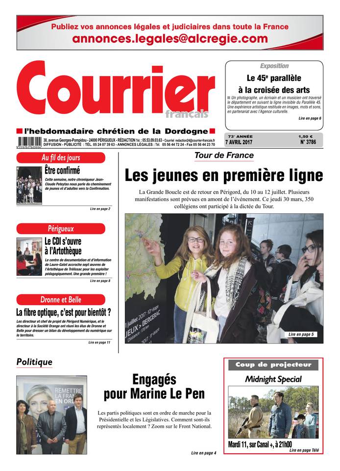 Courrier Français 07 avril 2017 Courrier Français du 07 avril 2017 à télécharger sur iPad