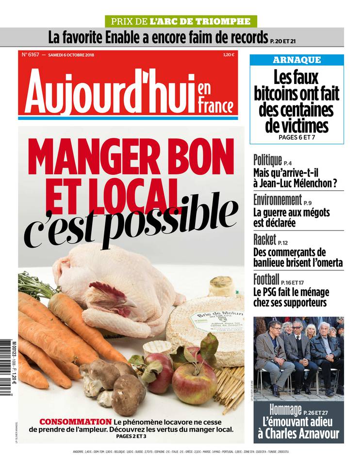 Aujourd'hui en France 06 octobre 2018 Aujourd'hui en France du 06 octobre 2018 à télécharger sur iPad