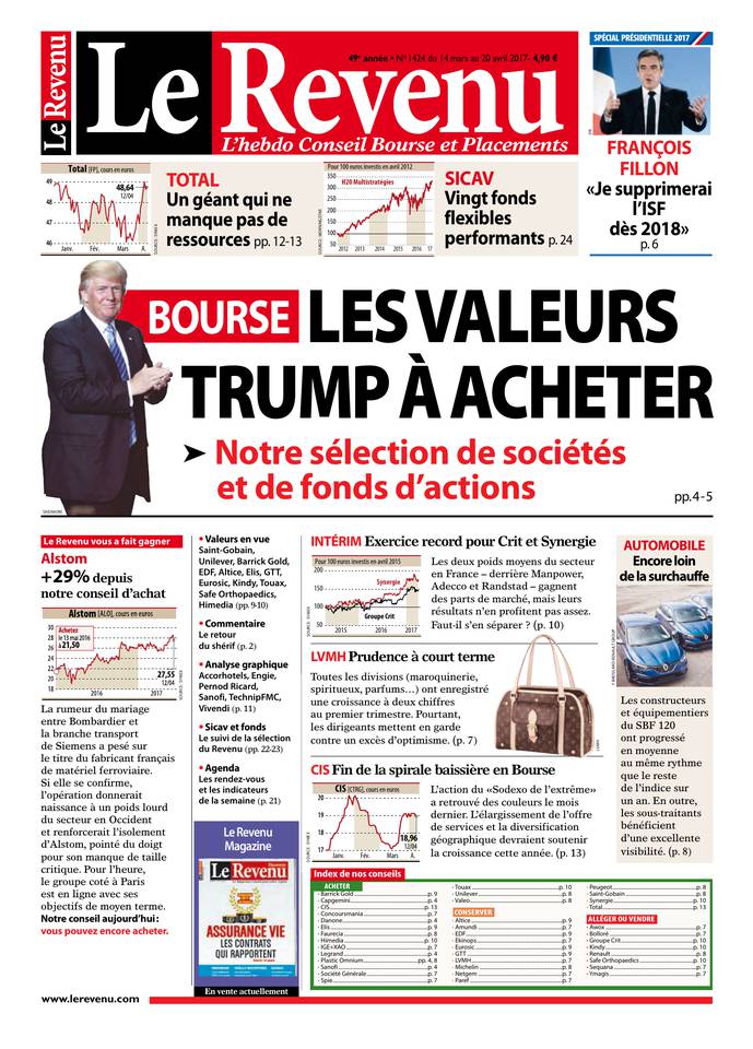 Le Revenu 13 avril 2017 Le Revenu N°1424 du 13 avril 2017 à télécharger sur iPad