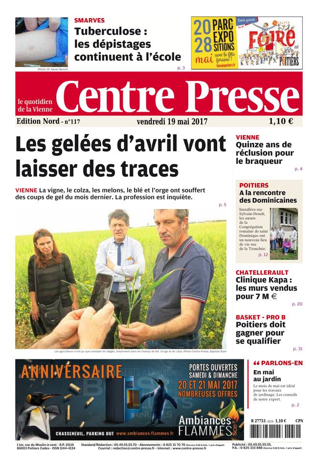 Centre Presse 19 mai 2017 Centre Presse du 19 mai 2017 à télécharger sur iPad