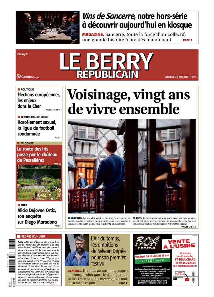 Le Berry Républicain 24 mai 2019 Abonnement Berry Républicain Pas Cher avec le BOUQUET ePresse.fr