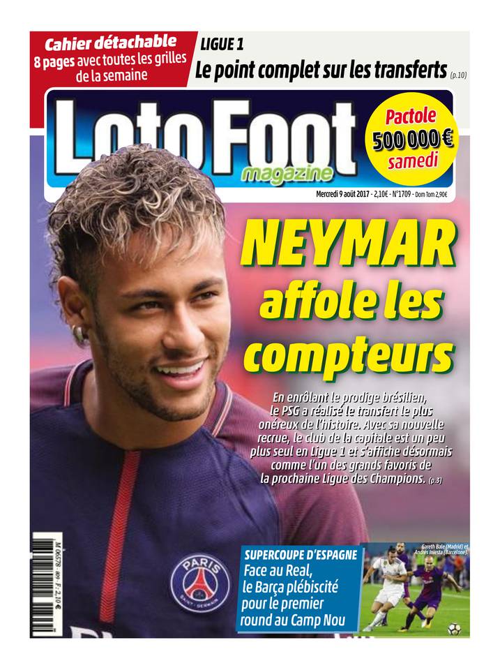 Loto Foot Magazine 09 août 2017 Loto Foot Magazine du 09 août 2017 à télécharger sur iPad