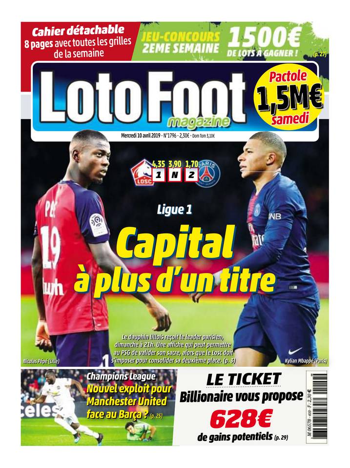 Loto Foot Magazine 10 avril 2019 Loto Foot Magazine du 10 avril 2019 à télécharger sur iPad