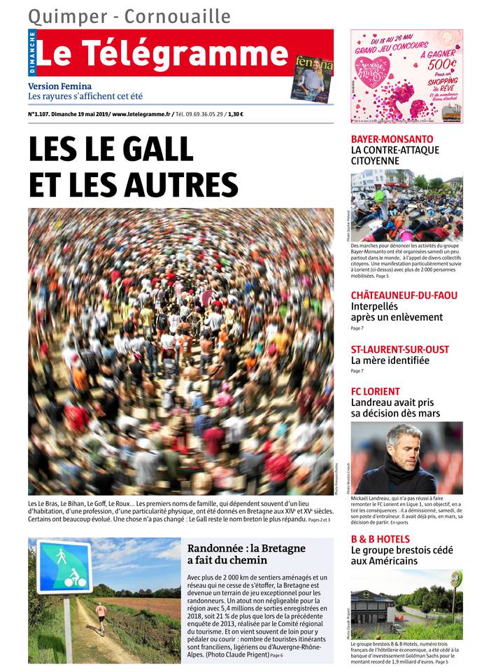 Le Télégramme 19 mai 2019 Abonnement Le Télégramme Pas Cher avec BOUQUET INFO ePresse.fr