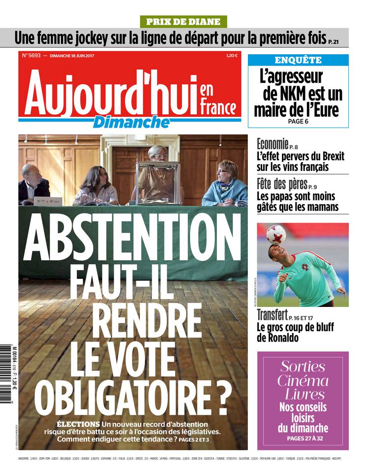 Aujourd'hui en France 18 juin 2017 Aujourd'hui en France du 18 juin 2017 à télécharger sur iPad