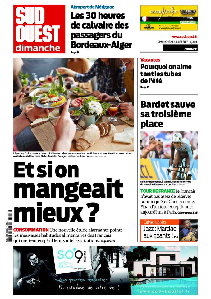 Sud Ouest Dimanche 23 juillet 2017 Sud Ouest Dimanche du 23 juillet 2017 à télécharger sur iPad
