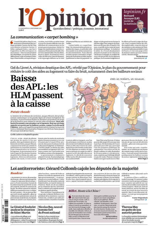 L'Opinion 13 septembre 2017 L'Opinion du 13 septembre 2017 à télécharger sur iPad