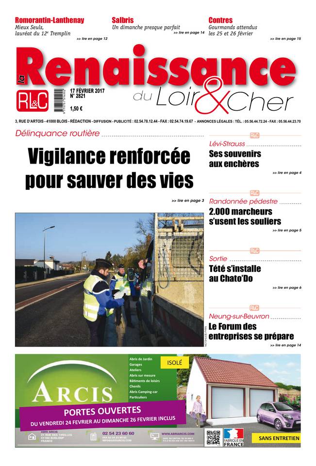 La Renaissance du Loir-et-Cher 17 février 2017 La Renaissance du Loir-et-Cher du 17 février 2017 à télécharger sur iPad
