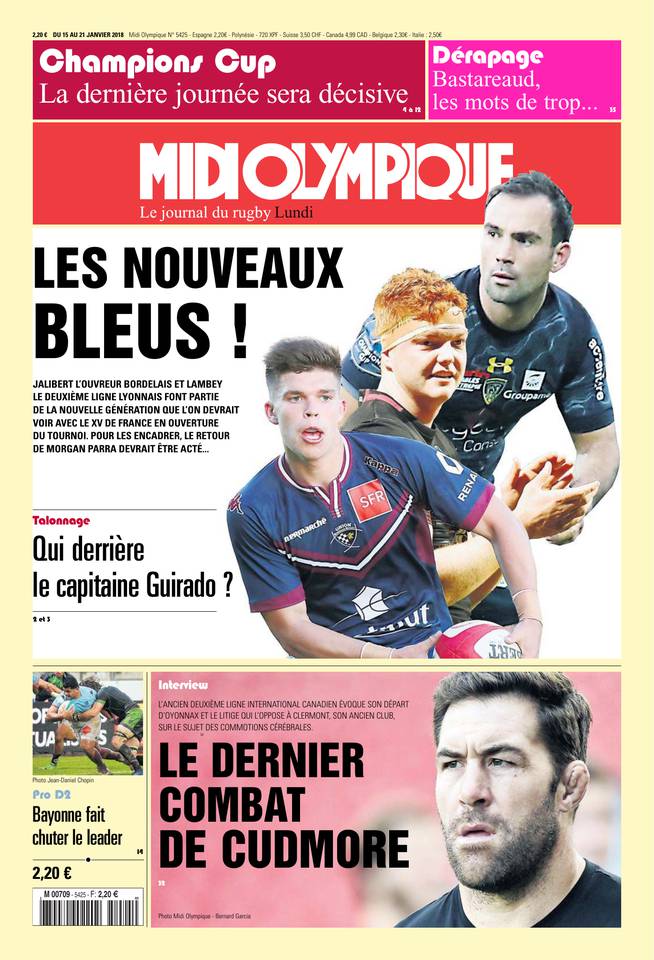 Midi Olympique Rouge 15 janvier 2018 Midi Olympique Rouge N°5425 du 15 janvier 2018 à télécharger sur iPad