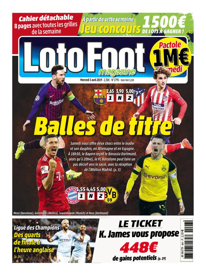 Loto Foot Magazine 03 avril 2019 Loto Foot Magazine du 03 avril 2019 à télécharger sur iPad