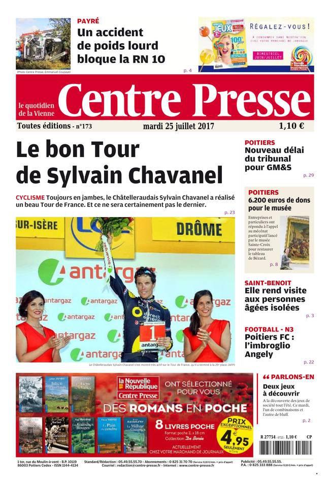 Centre Presse 25 juillet 2017 Abonnement Centre Presse Pas Cher avec le BOUQUET INFO ePresse.fr