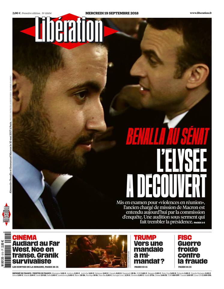 Libération 19 septembre 2018 Libération du 19 septembre 2018 à télécharger sur iPad