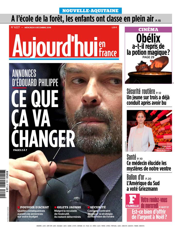 Aujourd'hui en France 05 décembre 2018 Aujourd'hui en France du 05 décembre 2018 à télécharger sur iPad