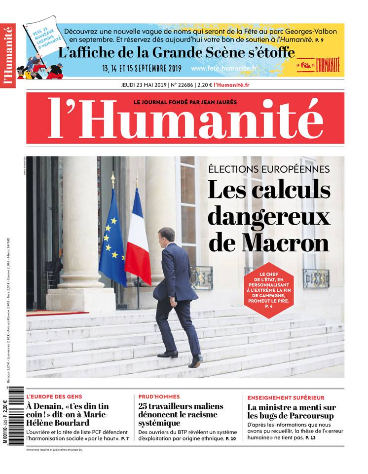 L'Humanité 23 mai 2019 Abonnement à L’Humanité Pas Cher avec le BOUQUET INFO ePresse.fr