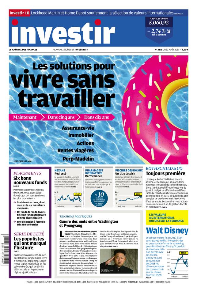 Investir 12 août 2017 Investir N°2275 du 12 août 2017 à télécharger sur iPad