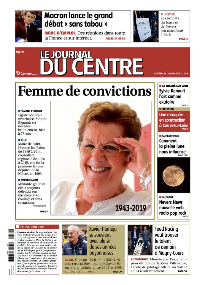 Le Journal du Centre 16 janvier 2019 Abonnement Journal du Centre Pas Cher avec le BOUQUET ePresse.fr