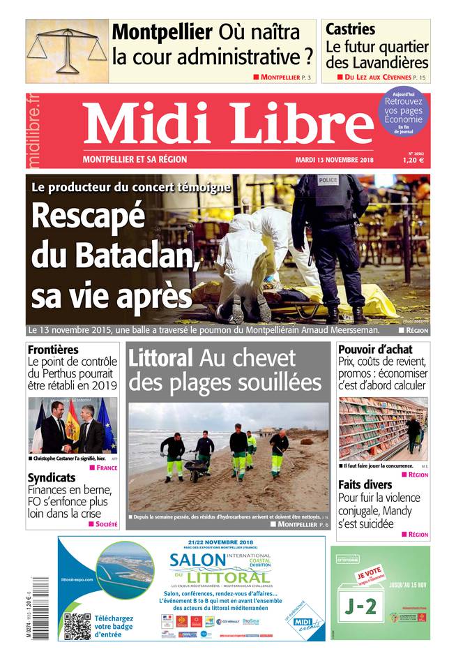 Midi Libre 13 novembre 2018 Midi Libre du 13 novembre 2018 à télécharger sur iPad