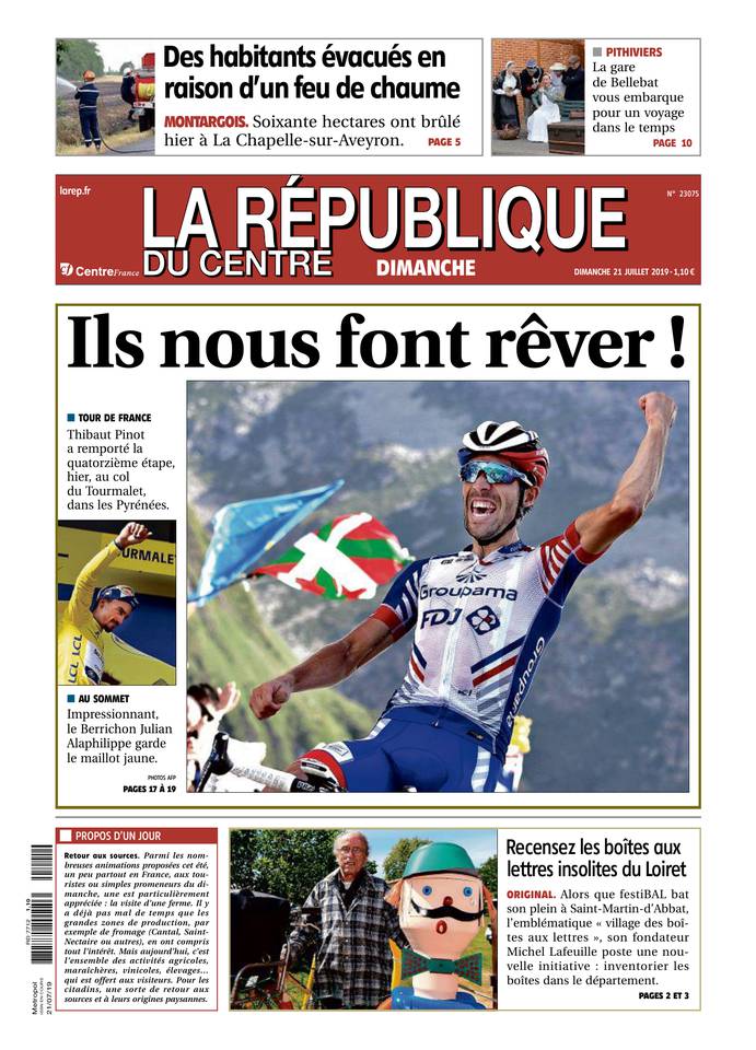 La République du Centre 21 juillet 2019 Abonnement République du Centre Pas Cher avec le BOUQUET ePresse.fr