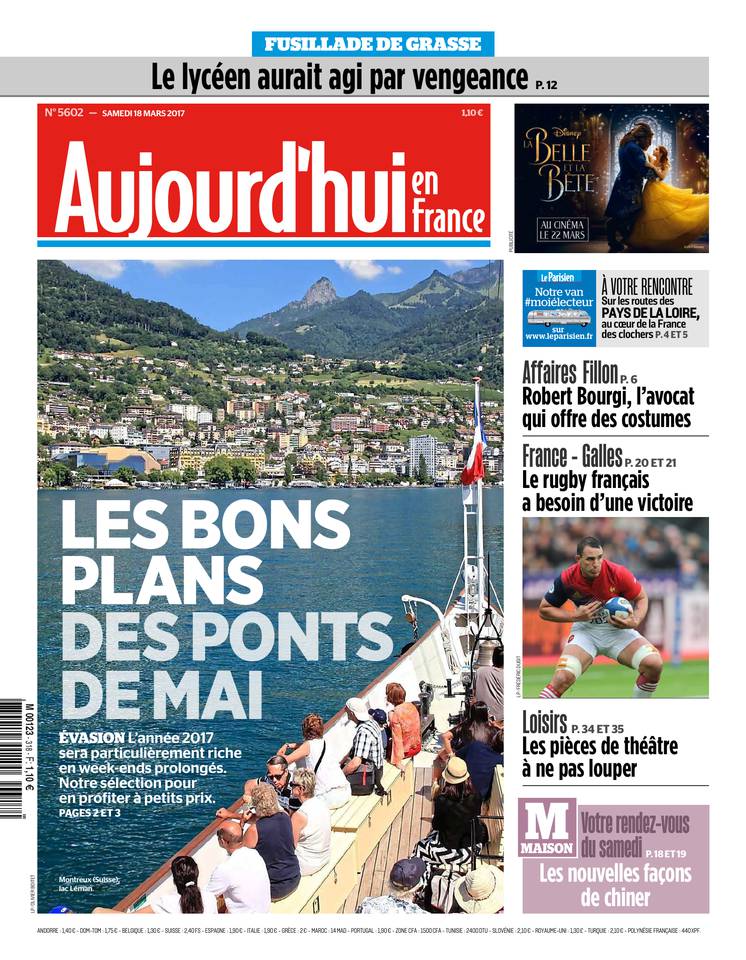 Aujourd'hui en France 18 mars 2017 Aujourd'hui en France du 18 mars 2017 à télécharger sur iPad