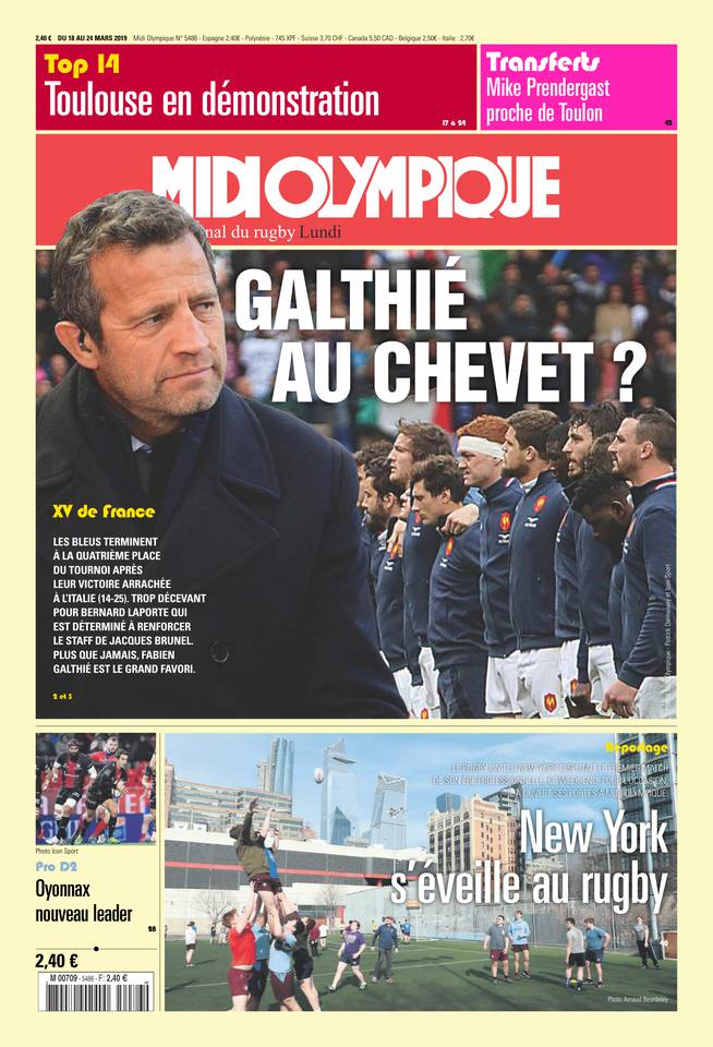 Midi Olympique Rouge 18 mars 2019 Midi Olympique Rouge N°5486 du 18 mars 2019 à télécharger sur iPad