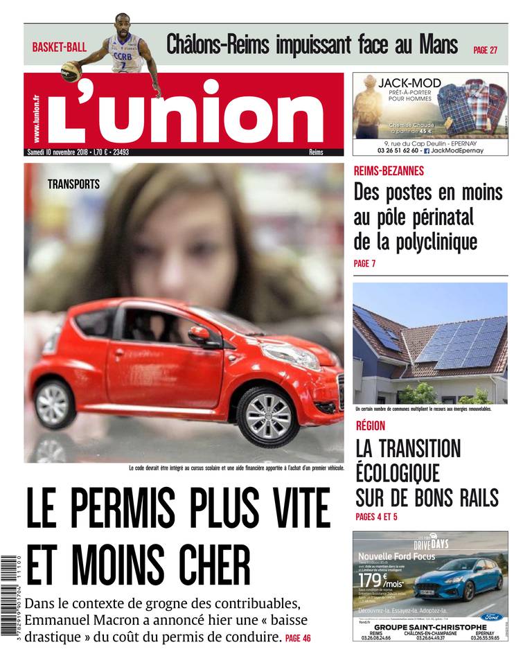 L'Union Ardennes 10 novembre 2018 L'Union Ardennes du 10 novembre 2018 à télécharger sur iPad