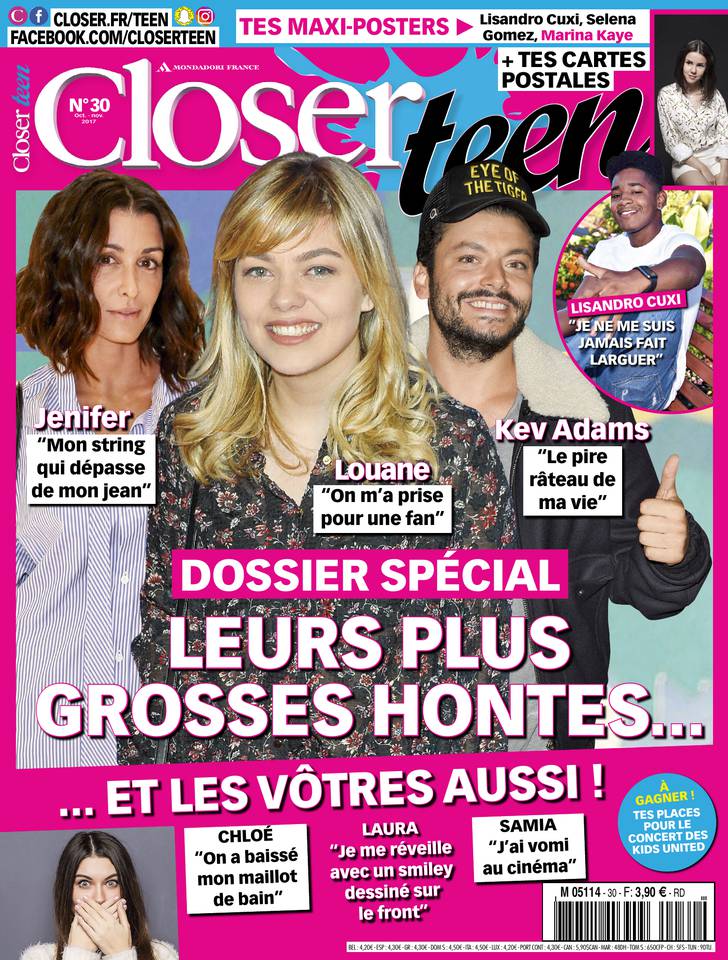 Closer Teen 13 octobre 2017 Abonnement Closer Teen Pas Cher avec le BOUQUET ePresse.fr