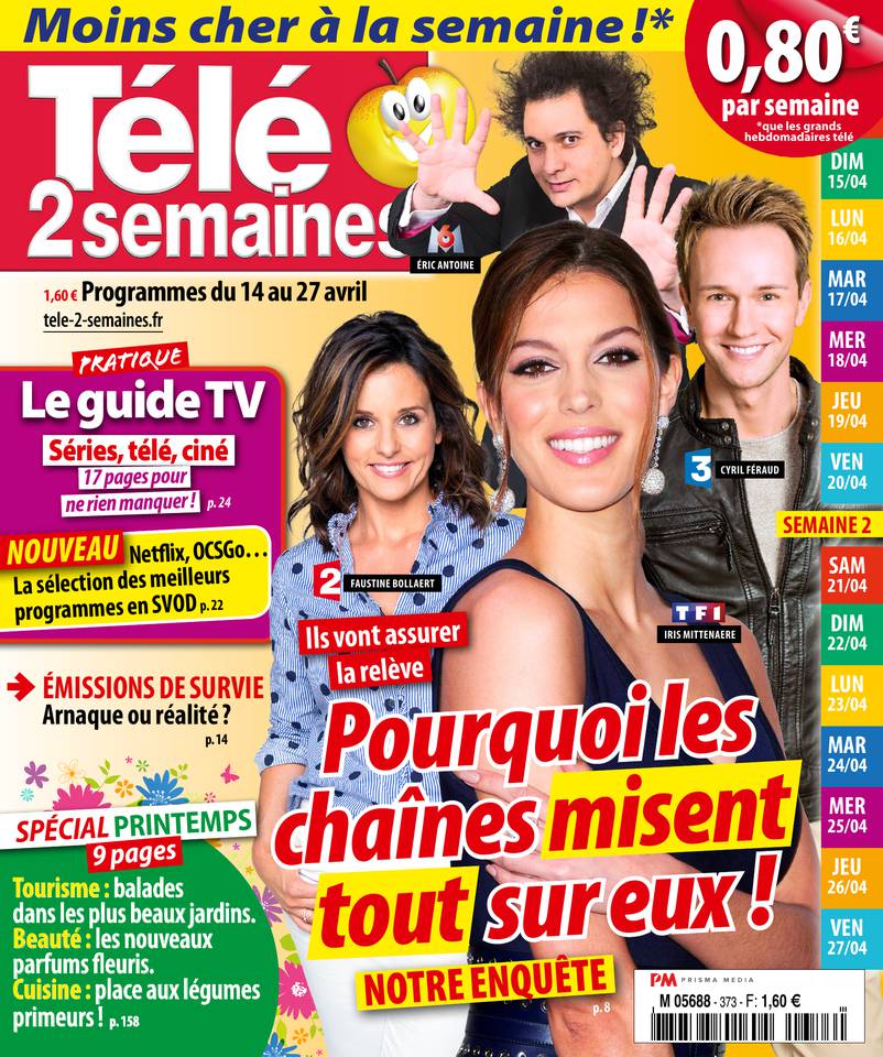 Télé 2 Semaines 09 avril 2018 Télé 2 Semaines N°373 du 09 avril 2018 à télécharger sur iPad