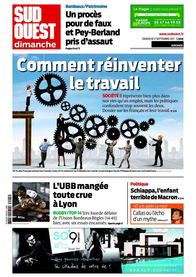Sud Ouest Dimanche 17 septembre 2017 Abonnement Sud Ouest Pas Cher avec BOUQUET INFO ePresse.fr