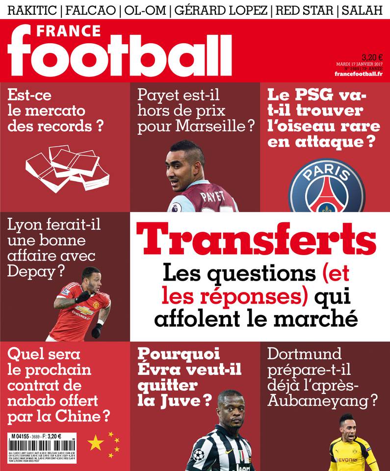 France Football 17 janvier 2017 France Football du 17 janvier 2017 à télécharger sur iPad