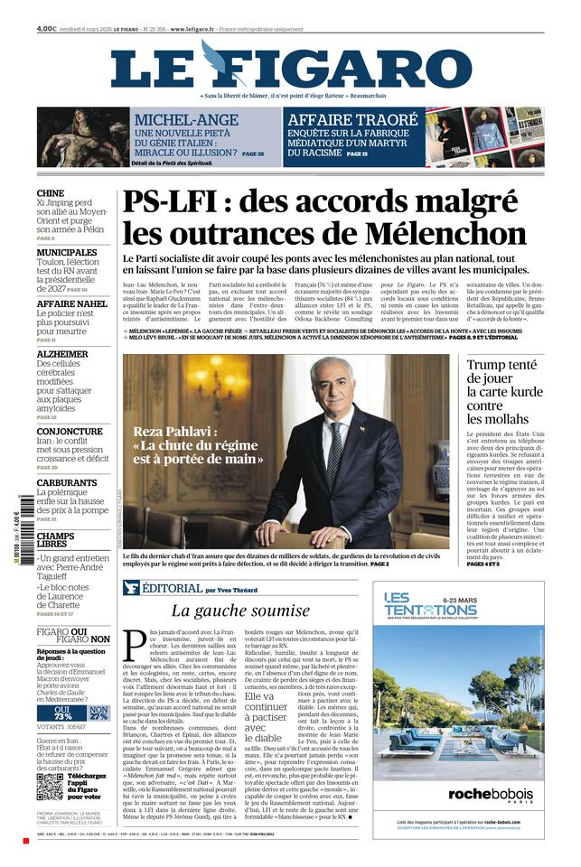 Le Figaro Une du 6 mars 2026