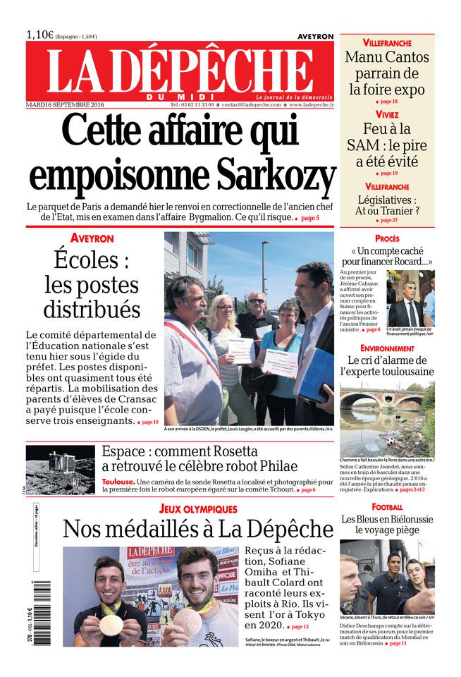 La Dépêche du Midi 06 septembre 2016 Abonnement à La Dépêche du Midi Pas Cher avec le BOUQUET ePresse.fr