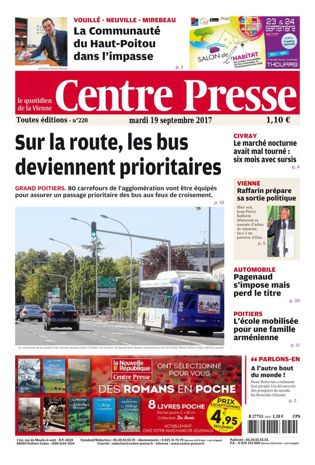 Centre Presse 19 septembre 2017 Abonnement Centre Presse Pas Cher avec le BOUQUET INFO ePresse.fr