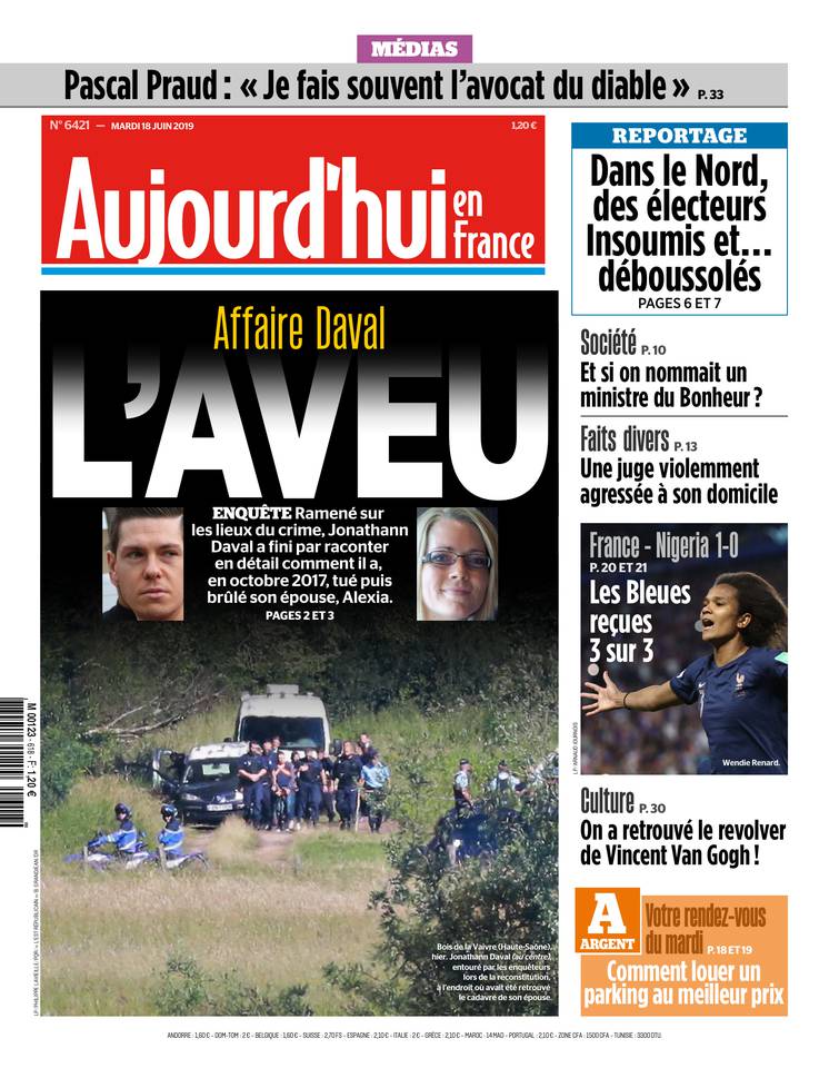 Aujourd'hui en France 18 juin 2019 Abonnement Aujourd’hui en France Pas Cher avec le BOUQUET ePresse.fr