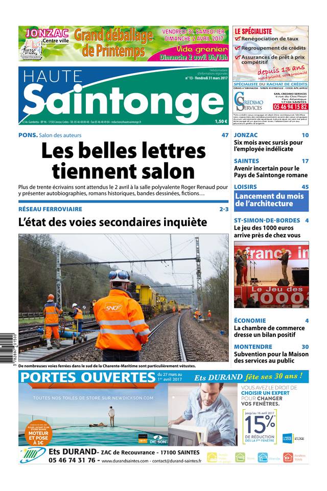 Haute Saintonge 31 mars 2017 Haute Saintonge du 31 mars 2017 à télécharger sur iPad