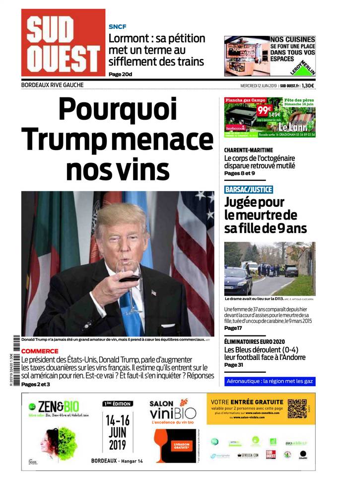 Sud Ouest 12 juin 2019 Sud Ouest du 12 juin 2019 à télécharger sur iPad