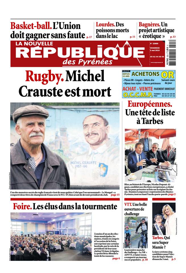 La Nouvelle République des Pyrénées 03 mai 2019 La Nouvelle République des Pyrénées du 03 mai 2019 à télécharger sur iPad