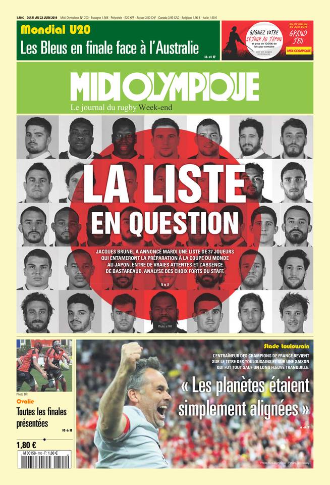Midi Olympique Vert 21 juin 2019 Abonnement Midi Olympique Pas Cher avec le BOUQUET SPORT ePresse.fr