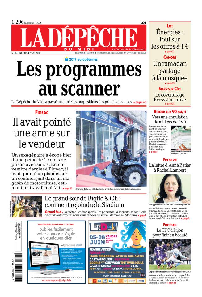 La Dépêche du Midi 24 mai 2019 Abonnement à La Dépêche du Midi Pas Cher avec le BOUQUET ePresse.fr