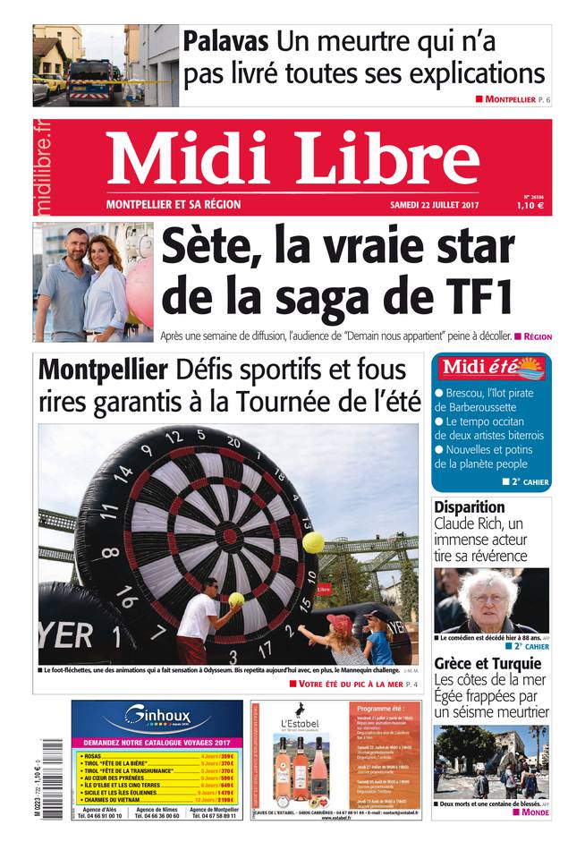 Midi Libre 22 juillet 2017 Abonnement à Midi Libre Pas Cher avec le BOUQUET INFO ePresse.fr