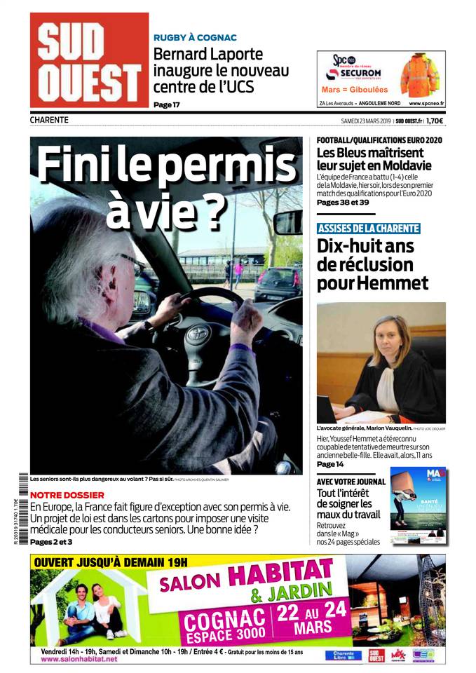 Sud Ouest 23 mars 2019 Abonnement Sud Ouest Pas Cher avec BOUQUET INFO ePresse.fr