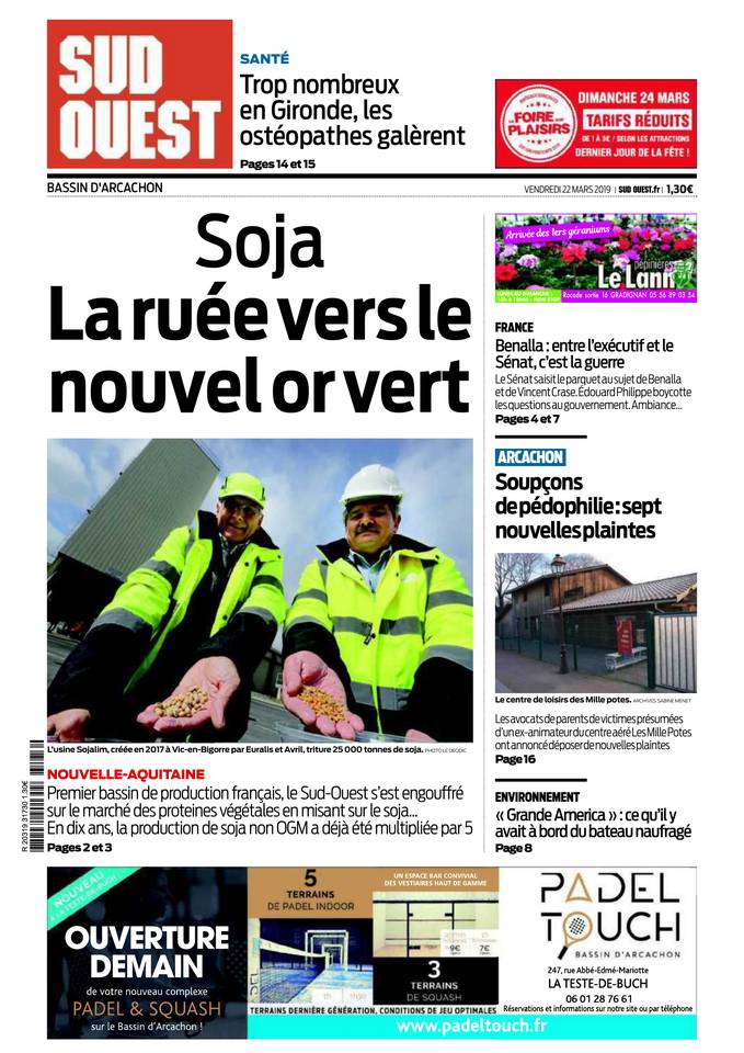 Sud Ouest 22 mars 2019 Abonnement Sud Ouest Pas Cher avec BOUQUET INFO ePresse.fr