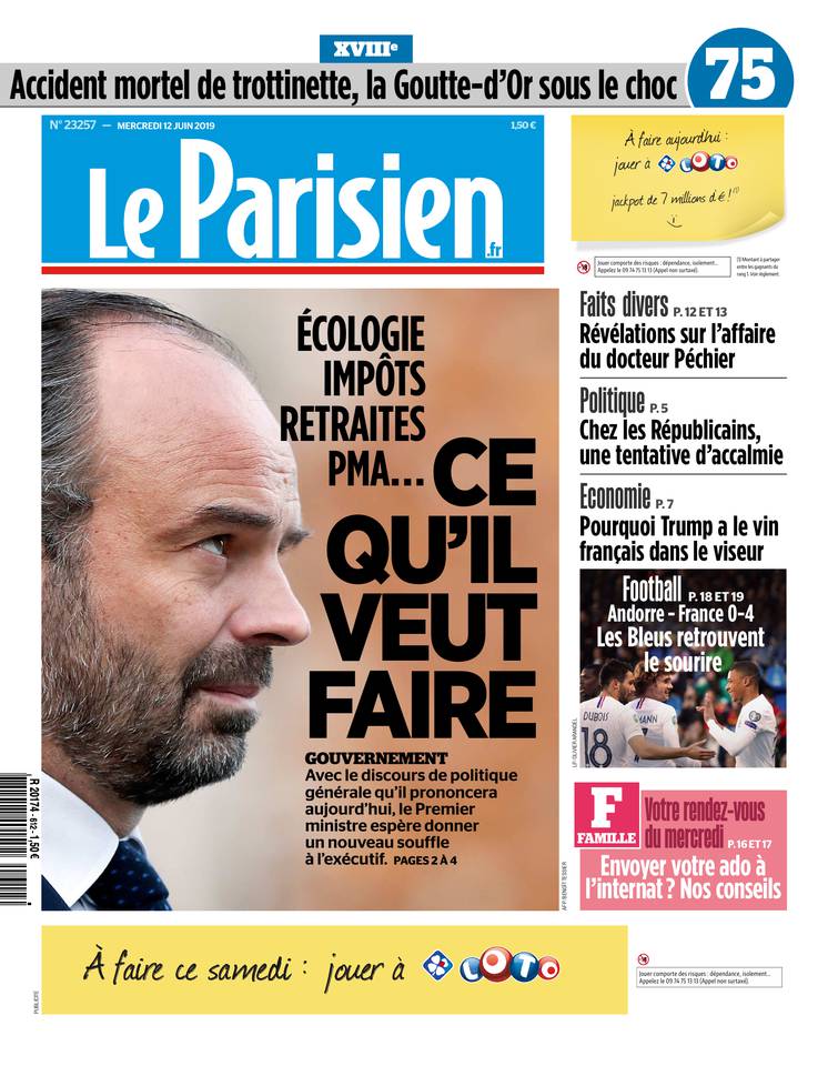 Le Parisien 12 juin 2019 Le Parisien du 12 juin 2019 à télécharger sur iPad