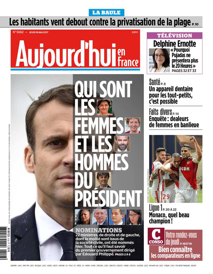 Aujourd'hui en France 18 mai 2017 Aujourd'hui en France du 18 mai 2017 à télécharger sur iPad