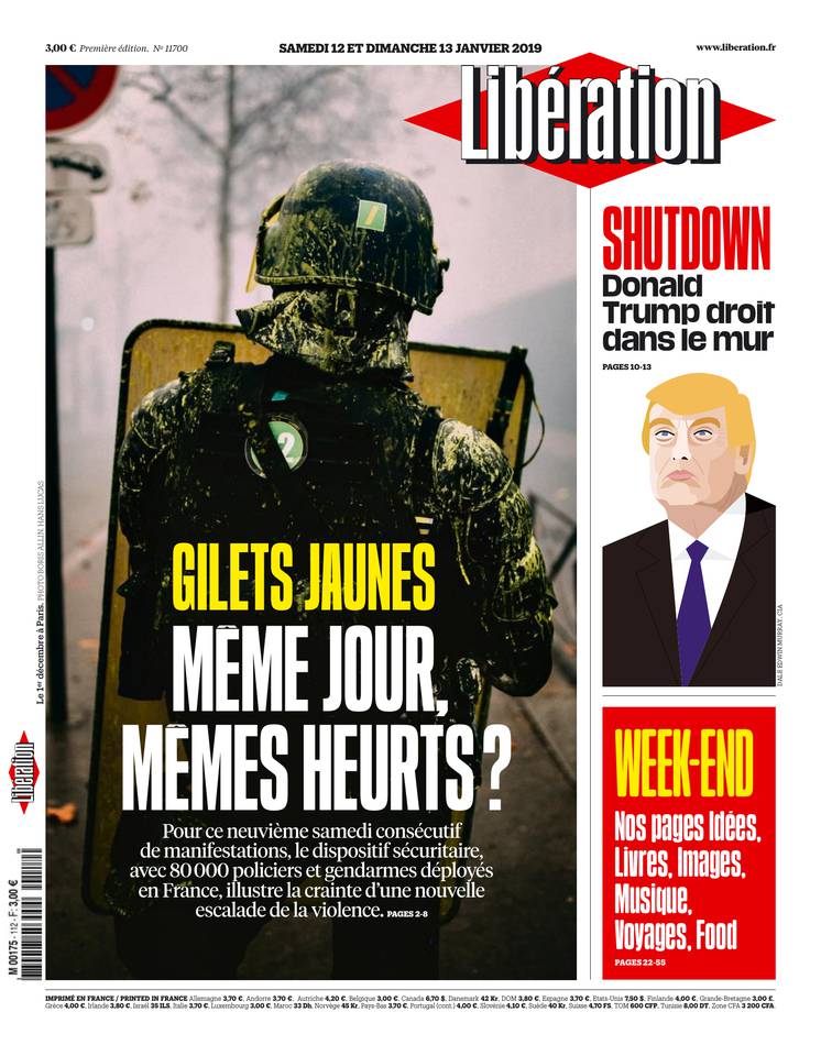 Libération 12 janvier 2019 Libération du 12 janvier 2019 à télécharger sur iPad