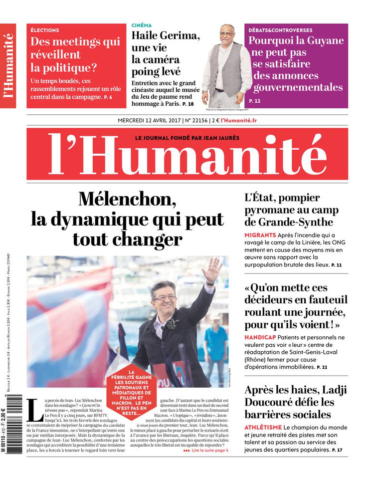 L'Humanité 12 avril 2017 L'Humanité du 12 avril 2017 à télécharger sur iPad