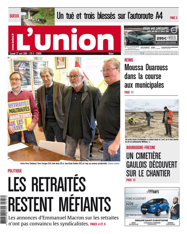 L'Union Ardennes 27 avril 2019 L'Union Ardennes du 27 avril 2019 à télécharger sur iPad
