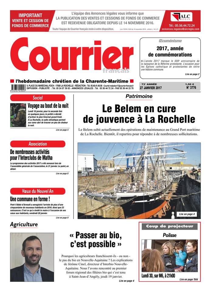 Courrier Français 27 janvier 2017 Courrier Français du 27 janvier 2017 à télécharger sur iPad