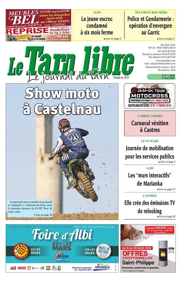 Le Tarn libre 15 mars 2019 Le Tarn libre du 15 mars 2019