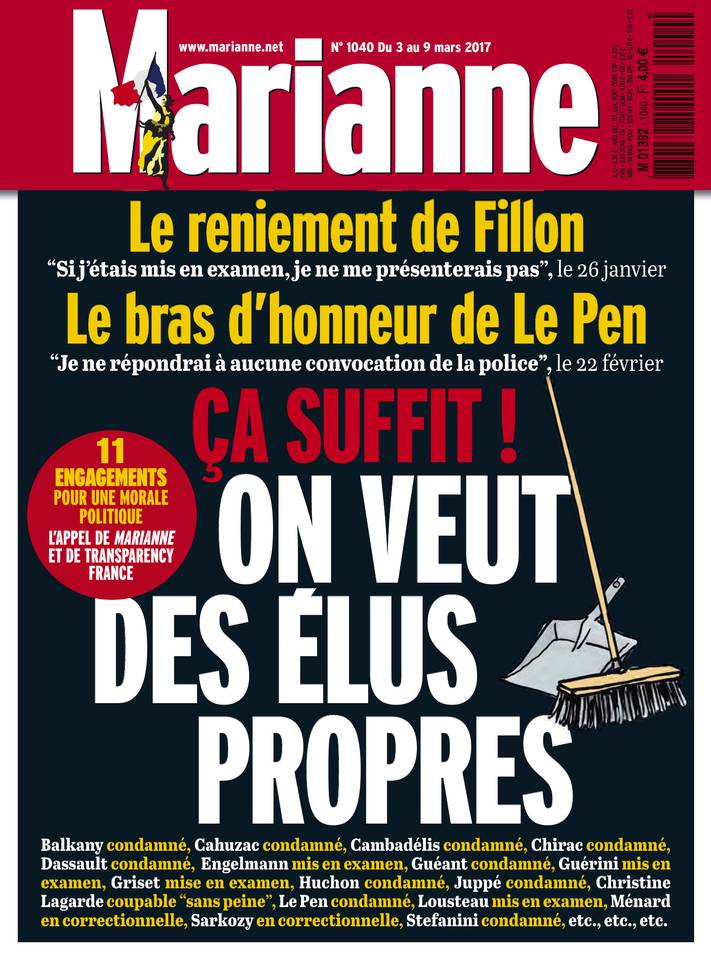 Marianne 03 mars 2017 Marianne N°1040 du 03 mars 2017 à télécharger sur iPad